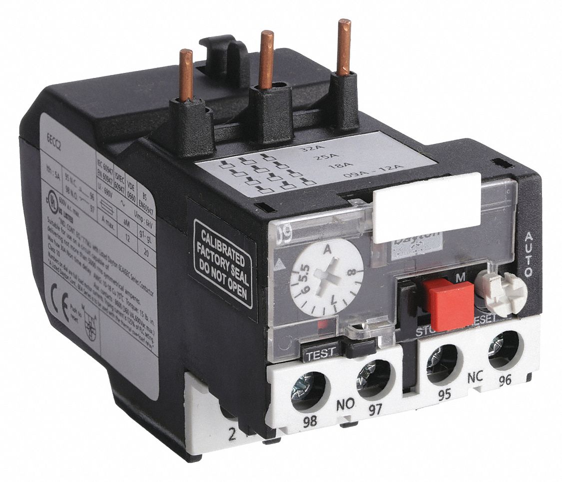 OVERLOAD RELAY, THERMAL PROTECTION, 3 POLES, 5.5 A TO 8 A, IEC