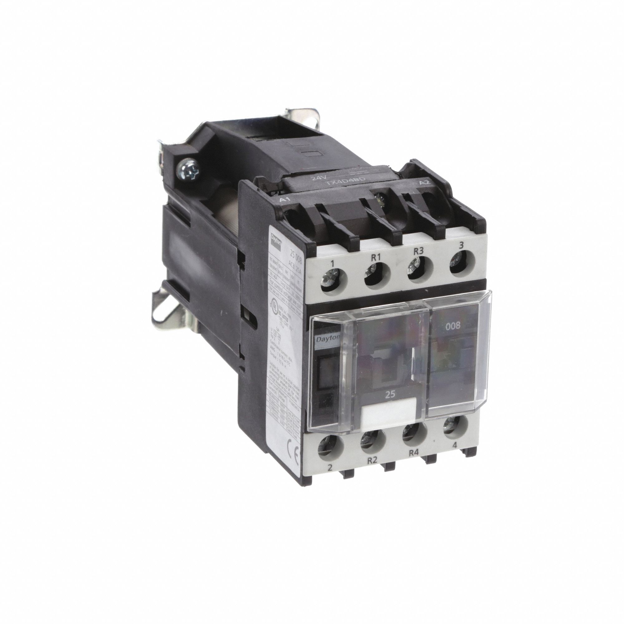 IEC MAGNETIC CONTACTOR, NON-REVERSING, 4 POLES, 25 A, 24V DC COIL