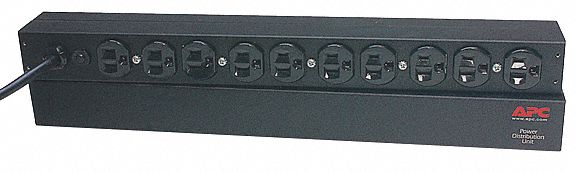 APC BY SCHNEIDER ELECTRIC 120VAC 10-Outlet Power Distribution Unit, 15 ...