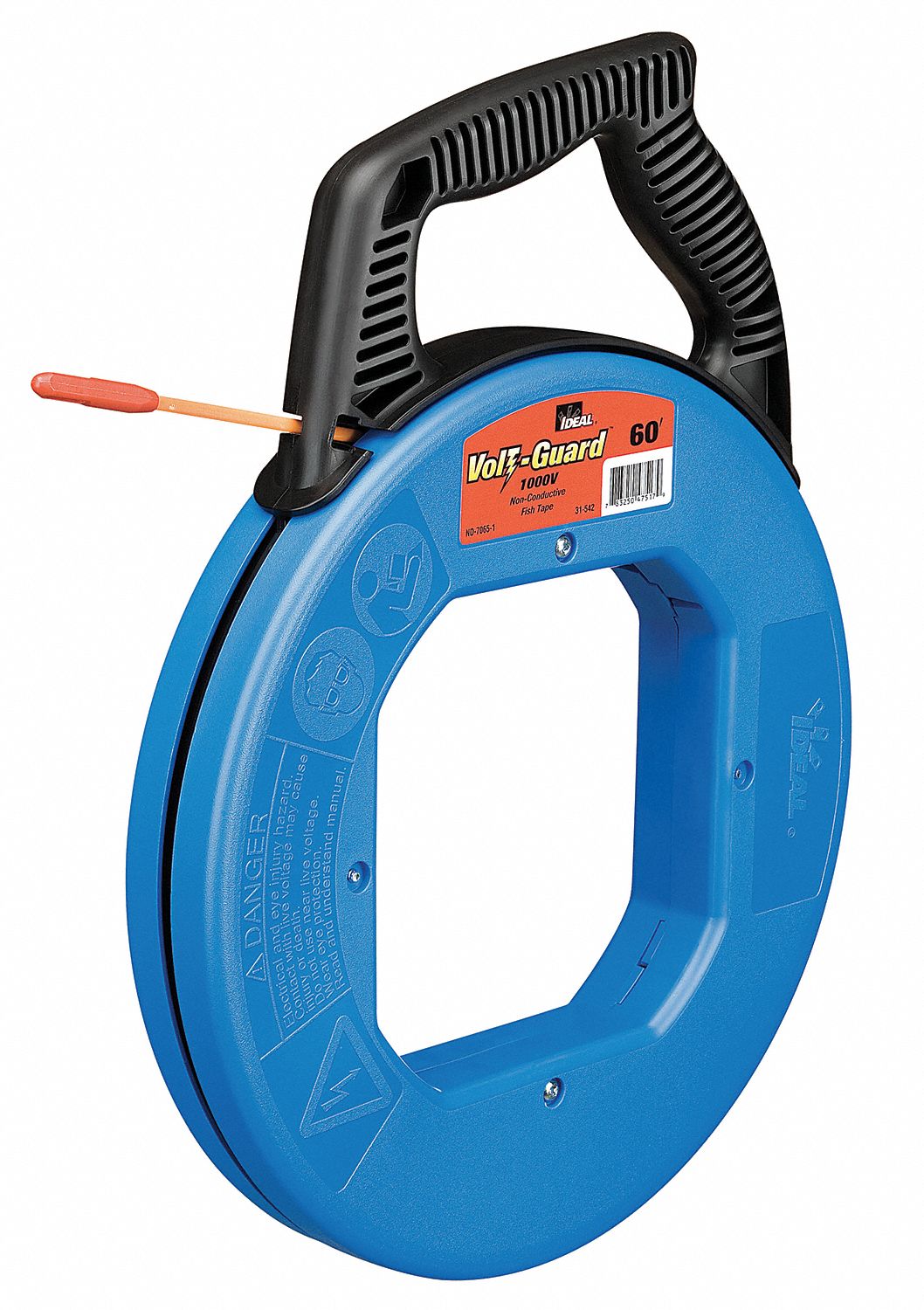 IDEAL, 60 ft Lg, Manual Wind Tape Retraction, Fish Tape 6ECR331542