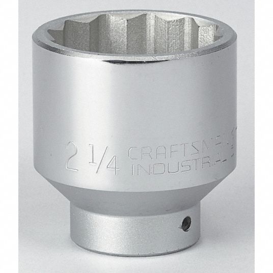 Socket, 3/4 in Drive Size, Alloy Steel, Chrome Finish - Grainger