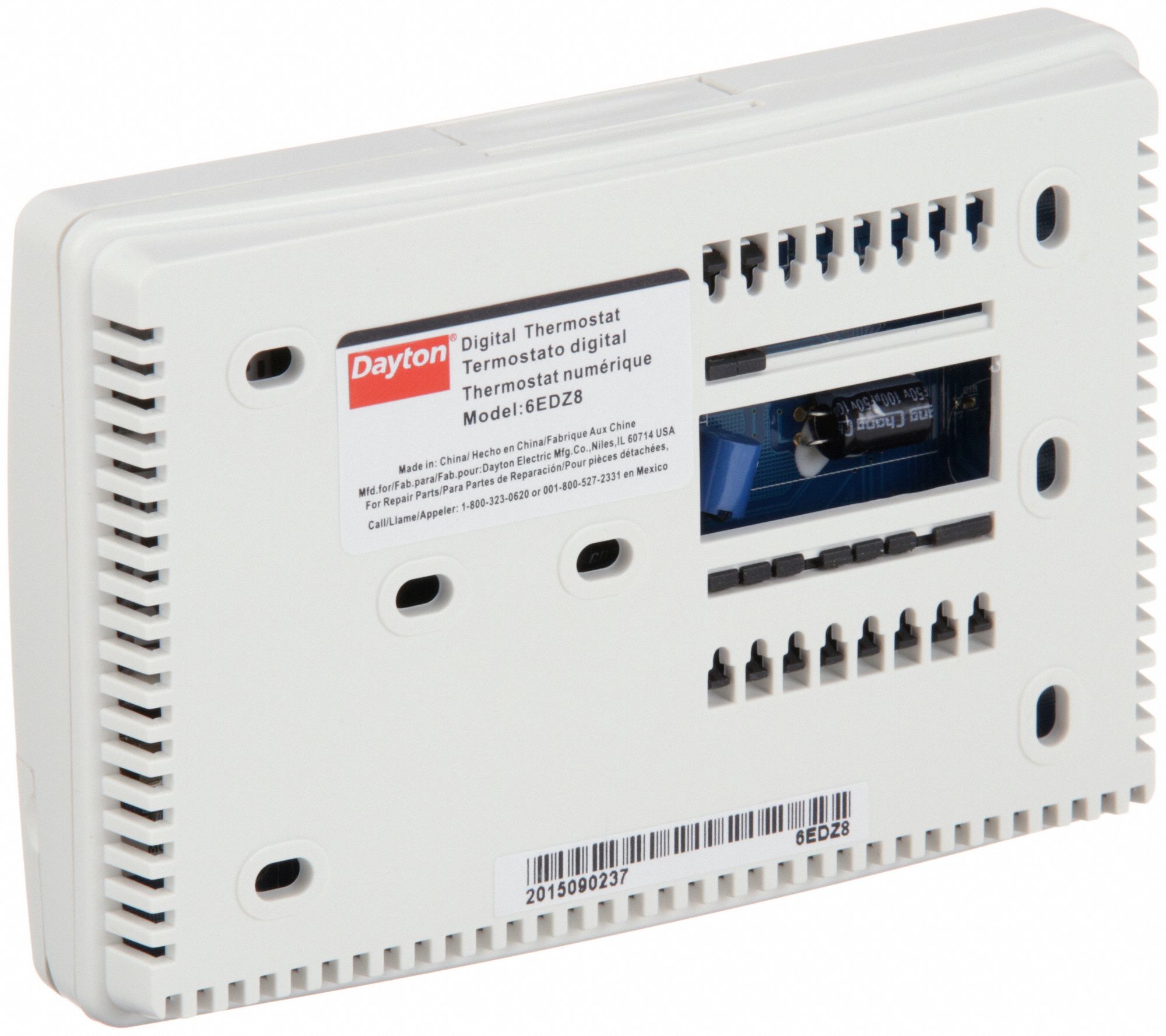 DAYTON Low Voltage Thermostat Heat and Cool, Auto and Manual, B/C/E/W1