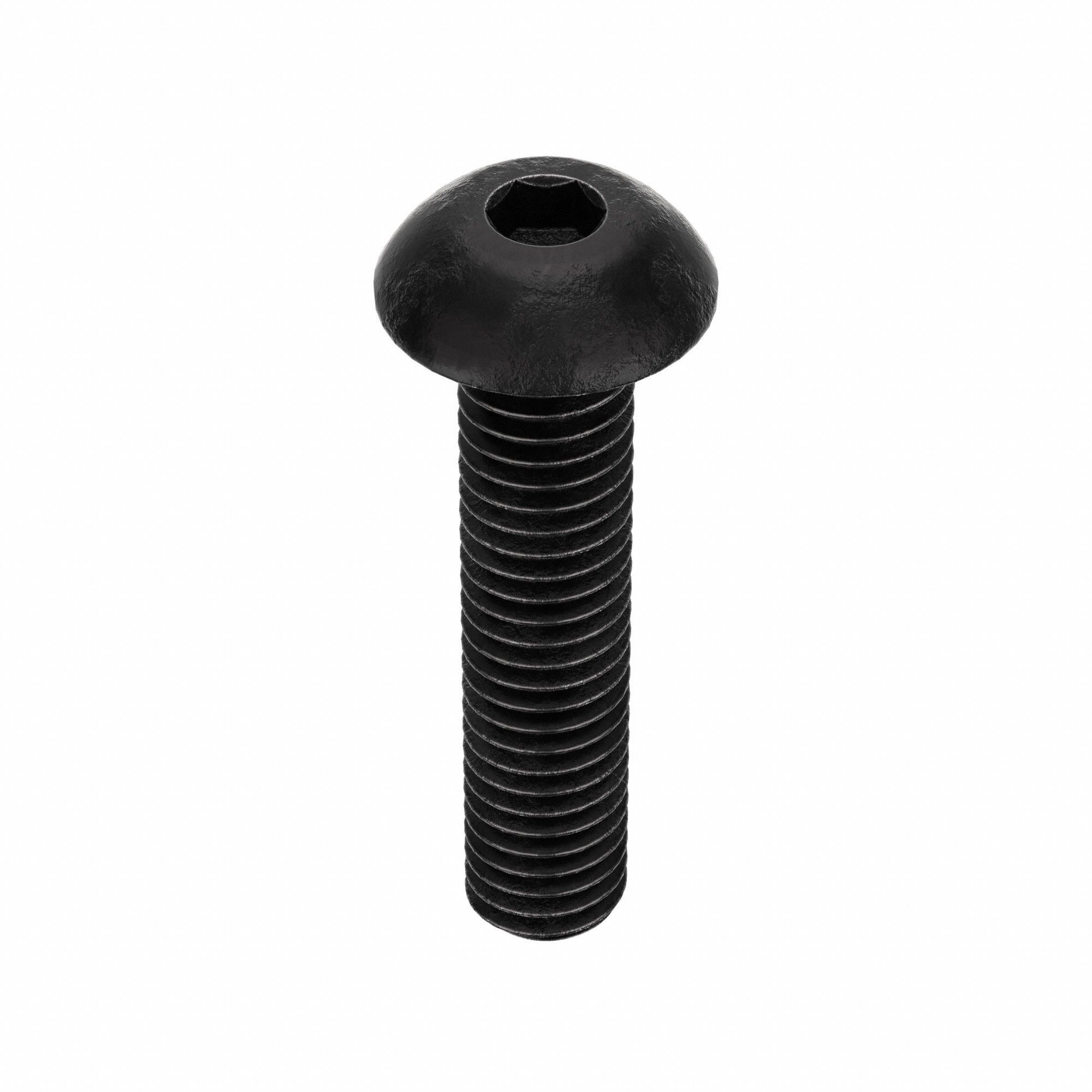 Socket Head Cap Screw: M3x0.50 Thread Size, 14 mm Lg, Button, Black Oxide, Alloy Steel, 100 PK