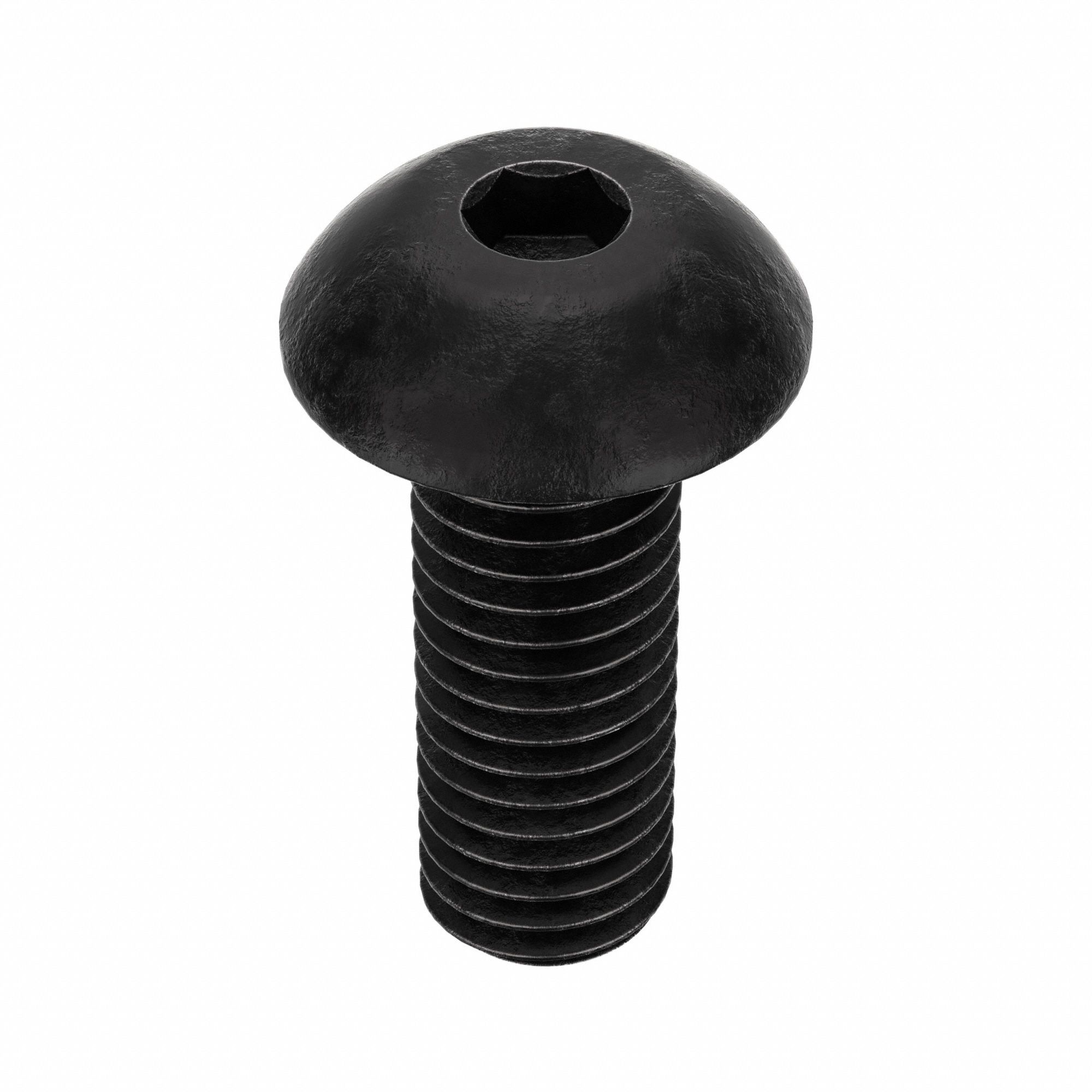 Socket Head Cap Screw: M5x0.80 Thread Size, 14 mm Lg, Button, Black Oxide, Alloy Steel, 100 PK