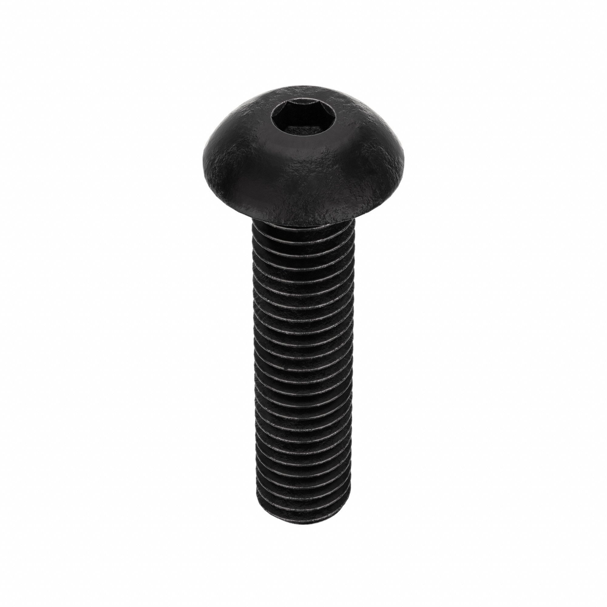 Socket Head Cap Screw: M5x0.80 Thread Size, 22 mm Lg, Button, Black Oxide, Alloy Steel, 100 PK