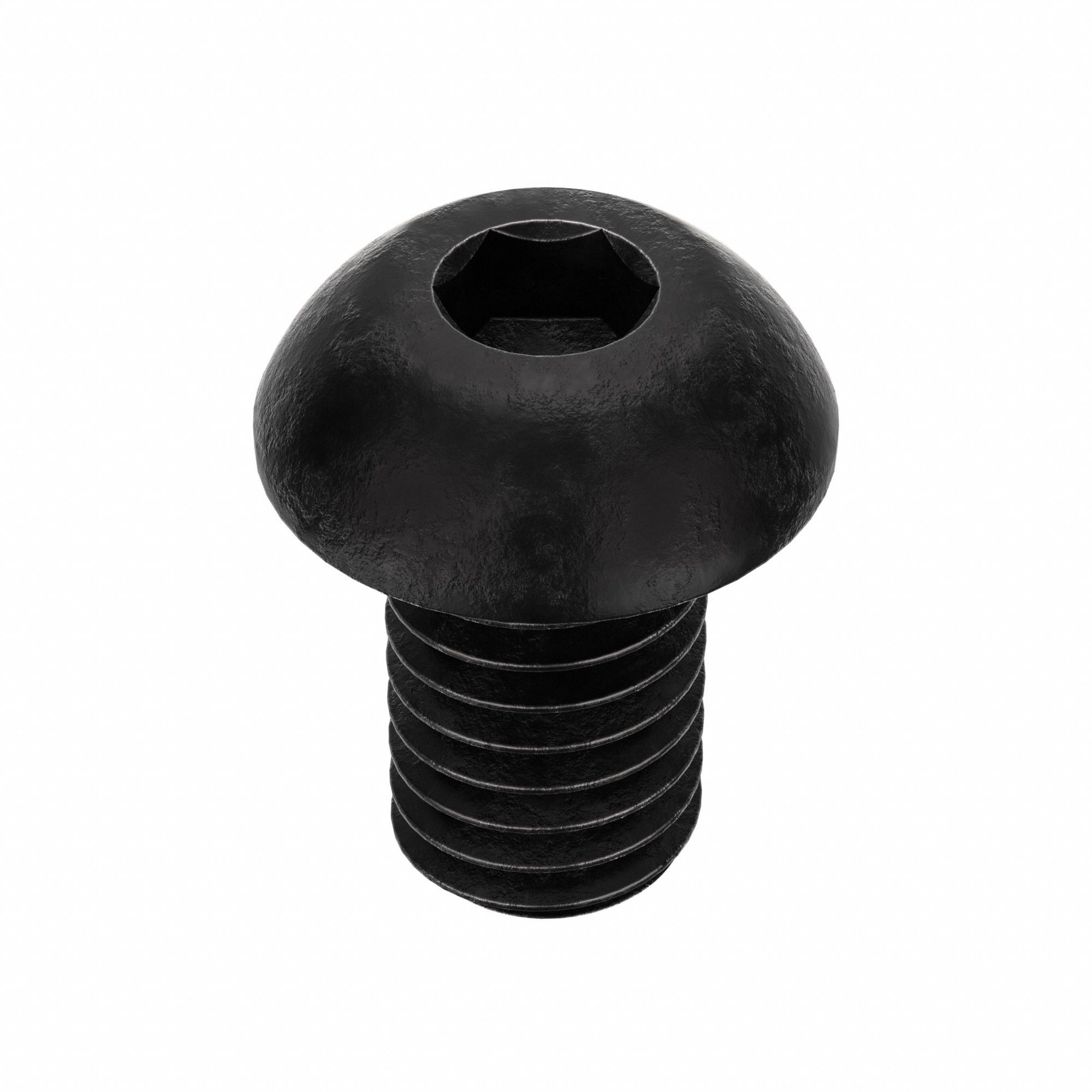 Socket Head Cap Screw: M6x1.00 Thread Size, 10 mm Lg, Button, Black Oxide, Alloy Steel, 100 PK