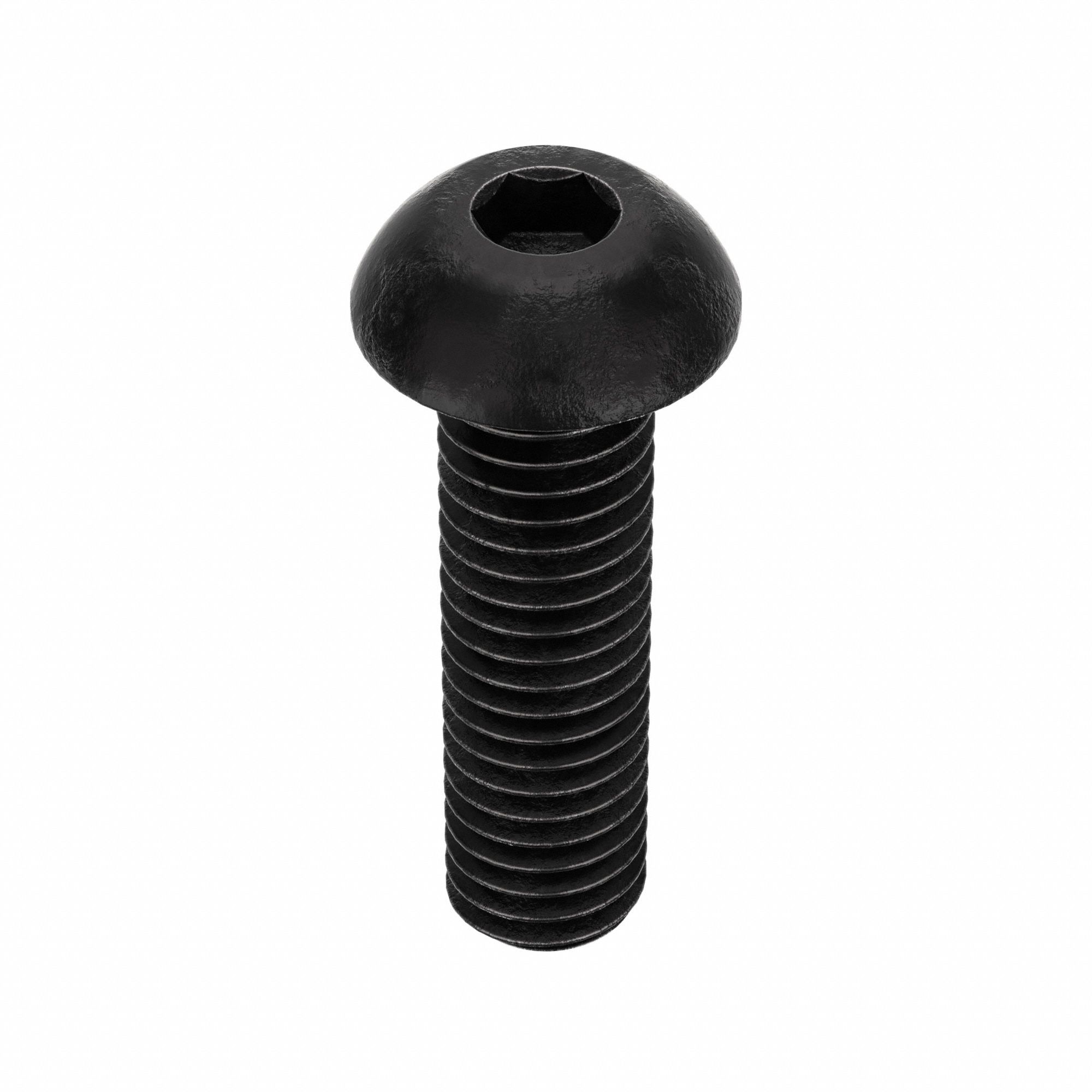Socket Head Cap Screw: M6x1.00 Thread Size, 22 mm Lg, Button, Black Oxide, Alloy Steel, 50 PK