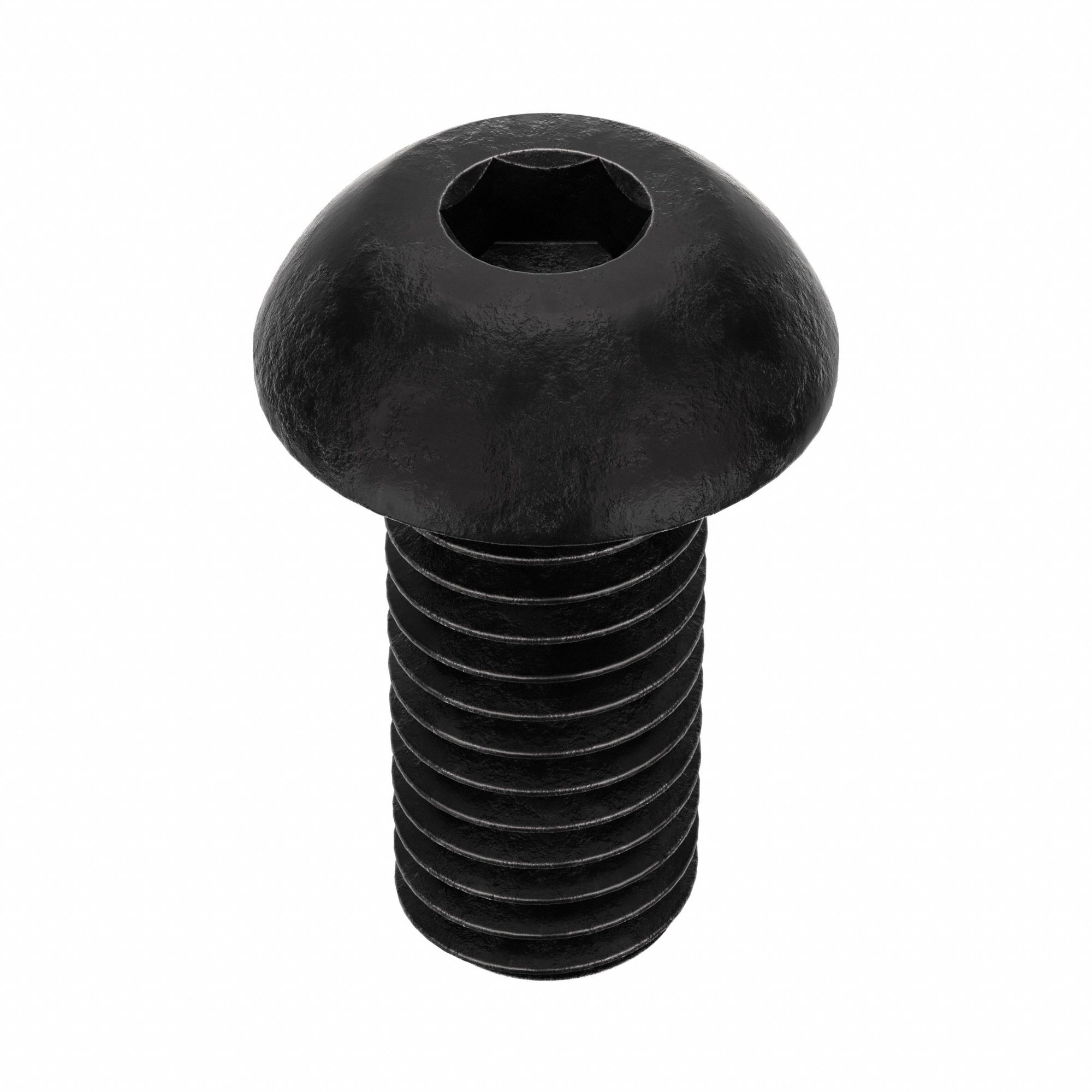 Socket Head Cap Screw: M8x1.25 Thread Size, 18 mm Lg, Button, Black Oxide, Alloy Steel, 50 PK