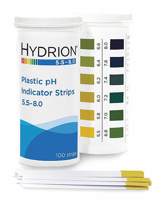 MICRO ESSENTIAL ph Test Strips 100 PK Testing Parameter pH Range 5.5
