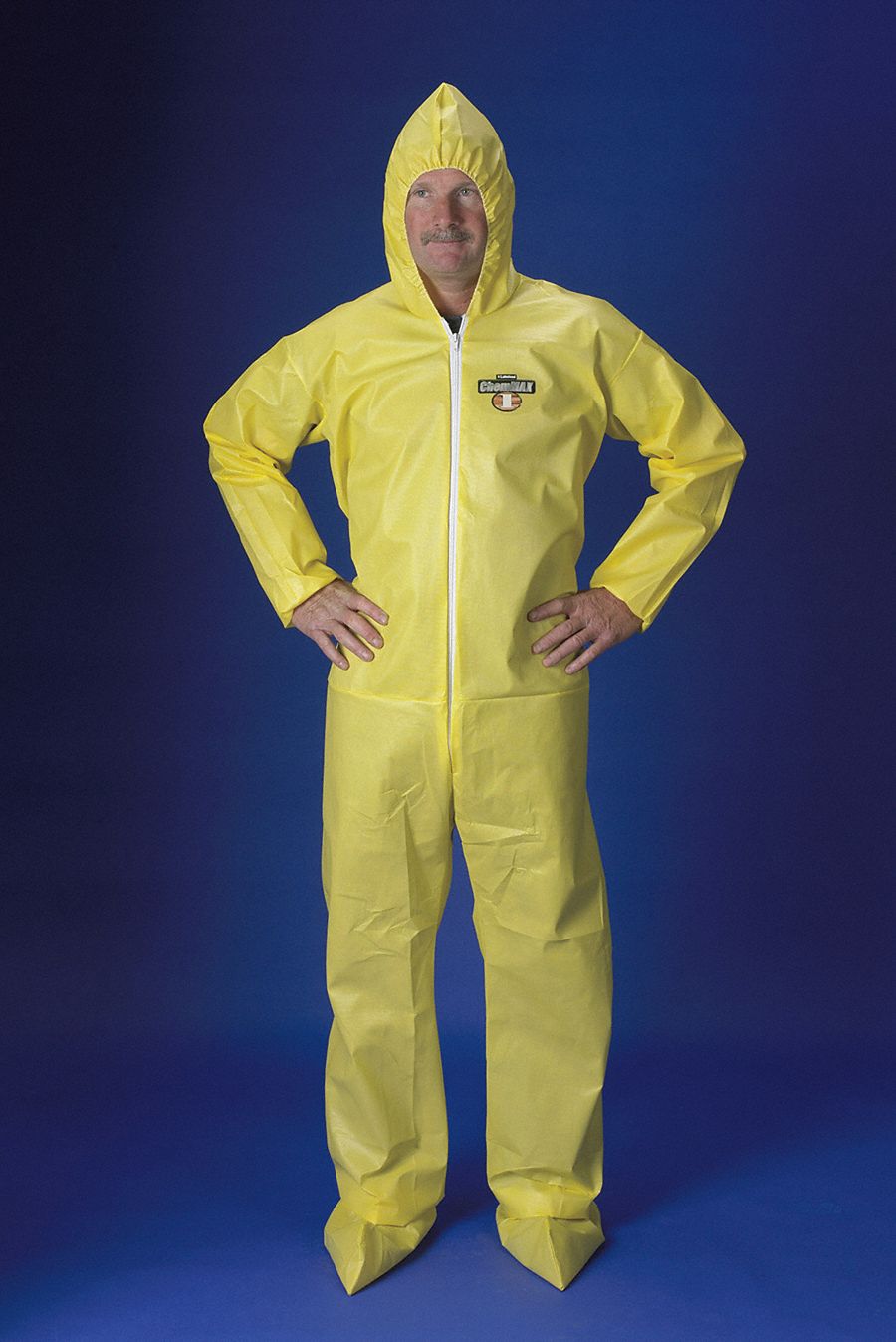 LAKELAND Hooded Coverall w/Attached Boot, Yellow, L - 6EHF9|PBLC5414-LG ...