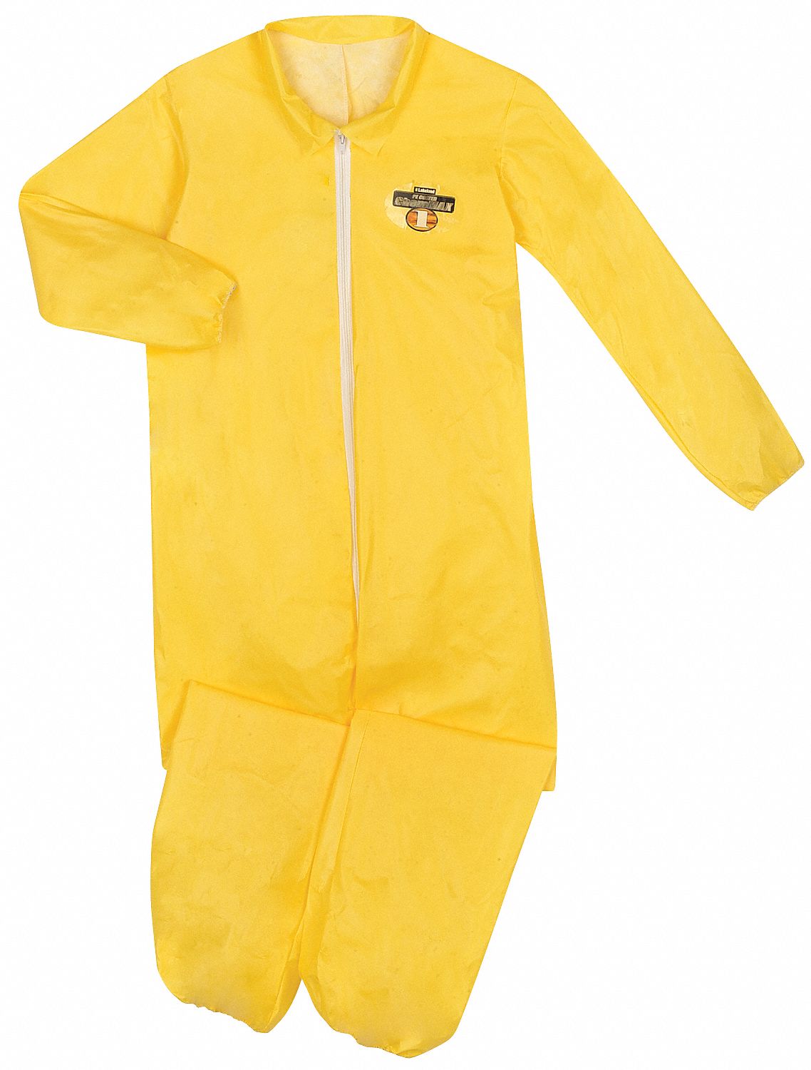 Collared Coverall, Elastic, Yellow, 2XL