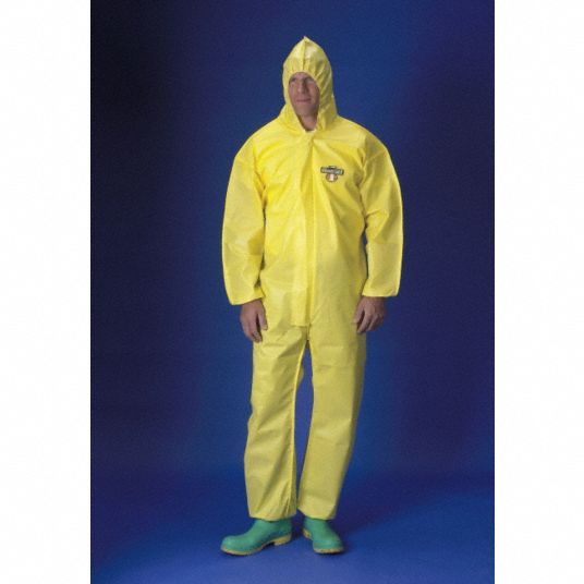 LAKELAND, 3XL, Non-Woven Laminate Polyethylene/Polypropylene, Hooded ...