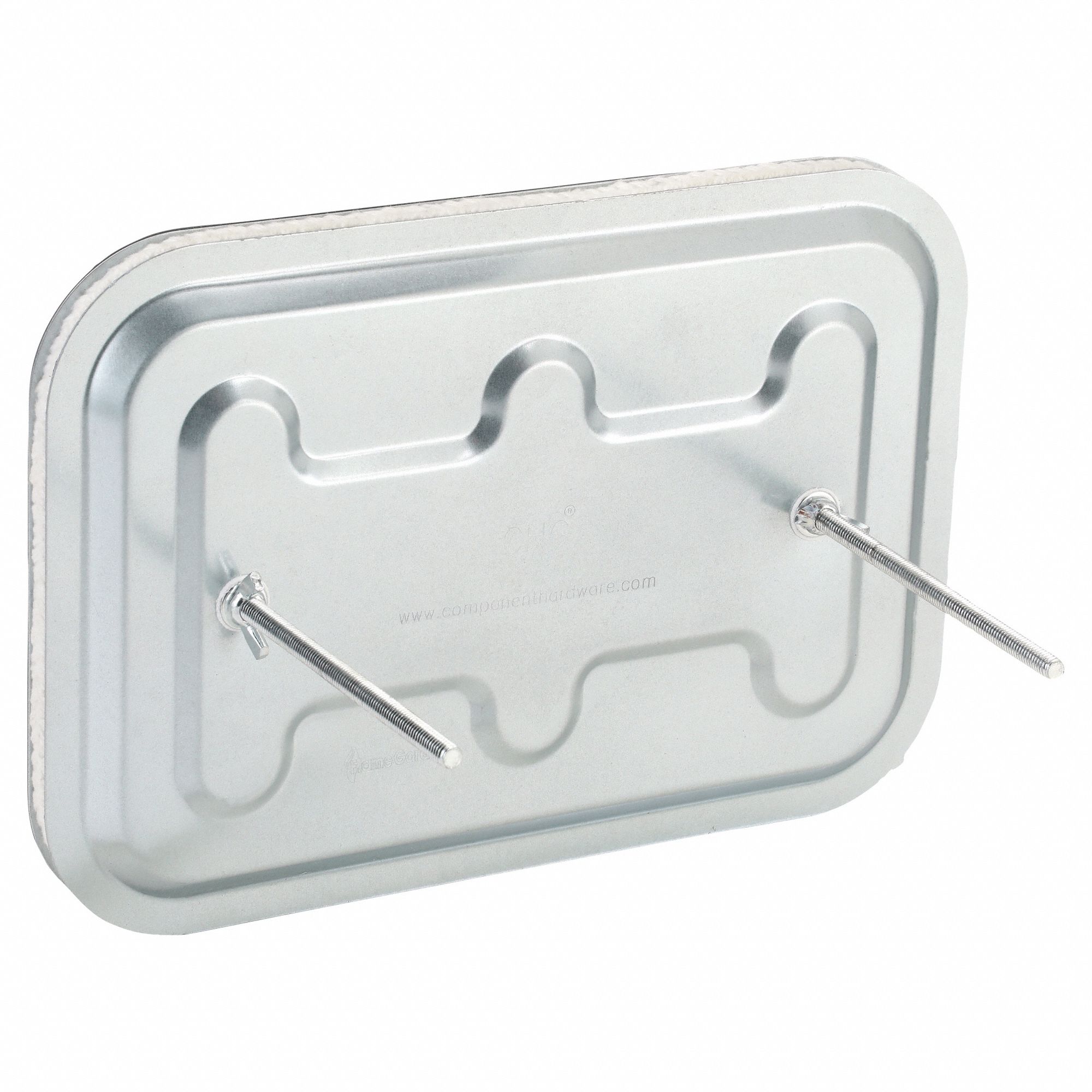 Duct Access Door: 8 in x 12 in, 16 ga, Steel, Thumbscrews, 2, 300°F Max Temp Rating, 2 Mounting Stud