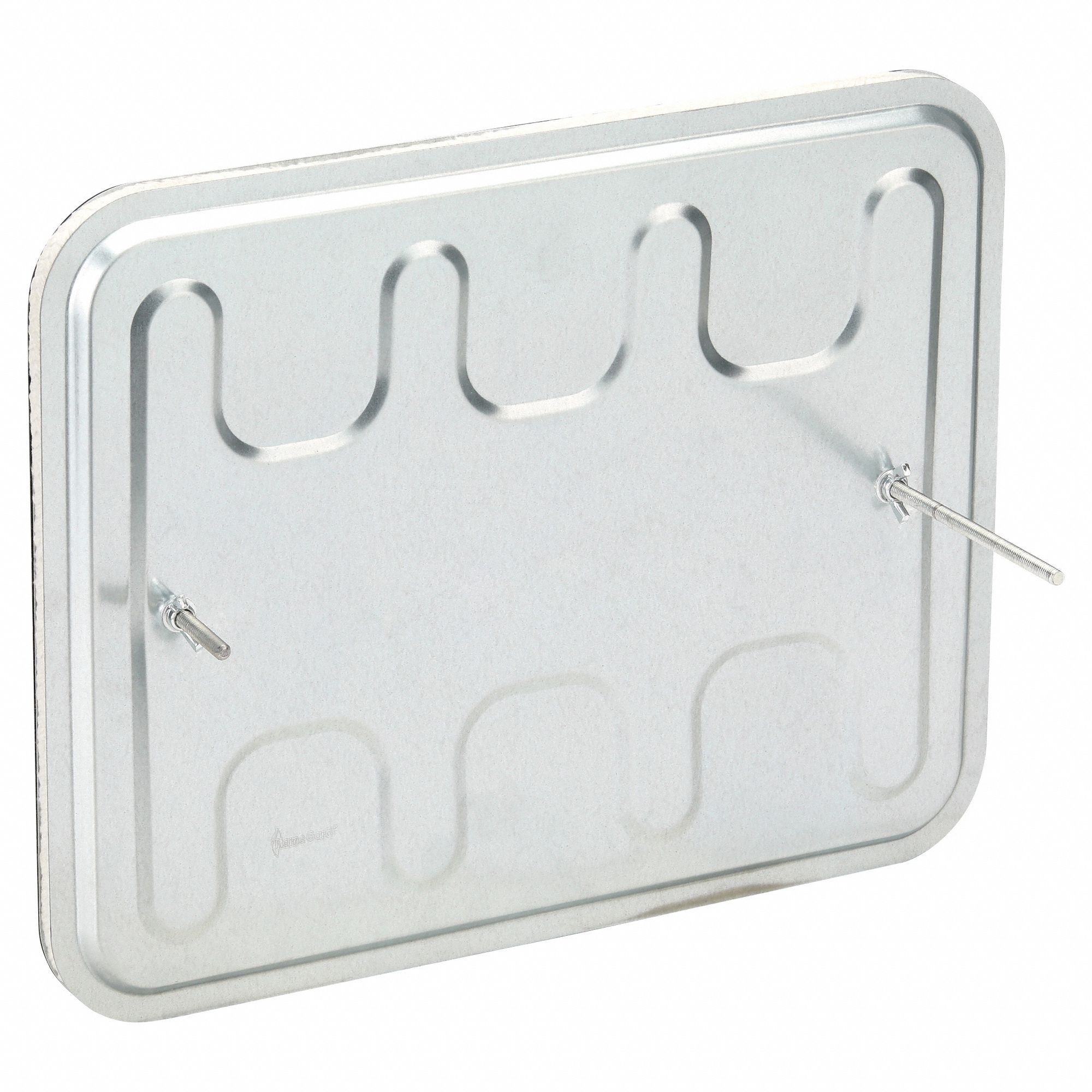 Duct Access Door: 14 in x 18 in, 16 ga, Steel, Thumbscrews, 2, 300°F Max Temp Rating, 2 Mounting Stud