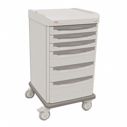 METRO, Polymer, (4) Swivel, Medical Procedure Cart 6EJF5SXRSDRS Grainger