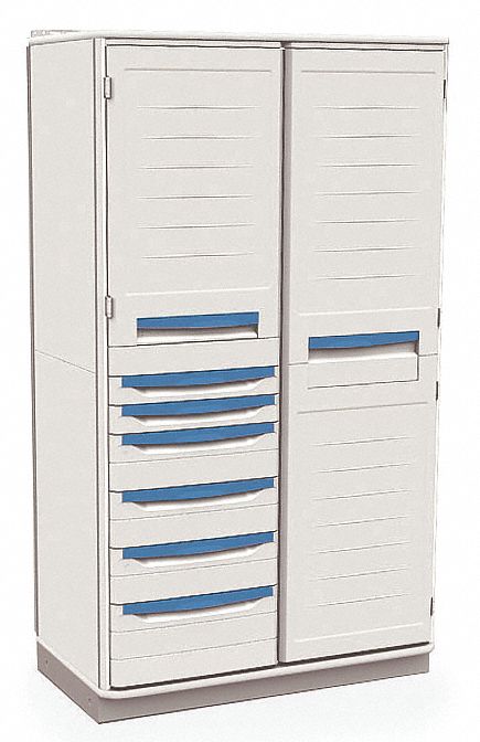 SUPPLY CABINET,72 1/2 IN H,POLYMER