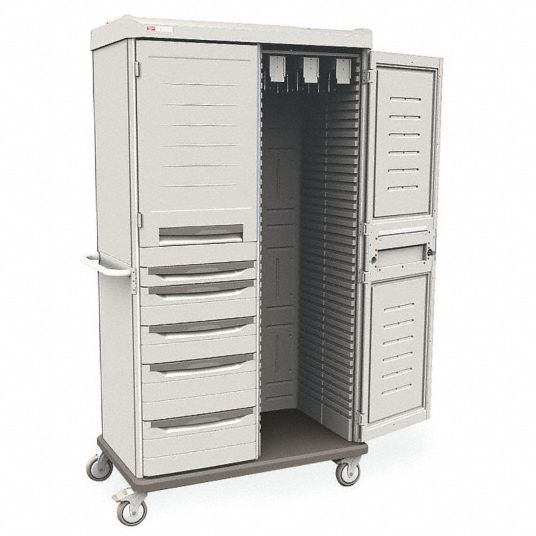 METRO, 43 in x 25 in x 76 in, 3 Shelves, Catheter Storage Cabinet ...