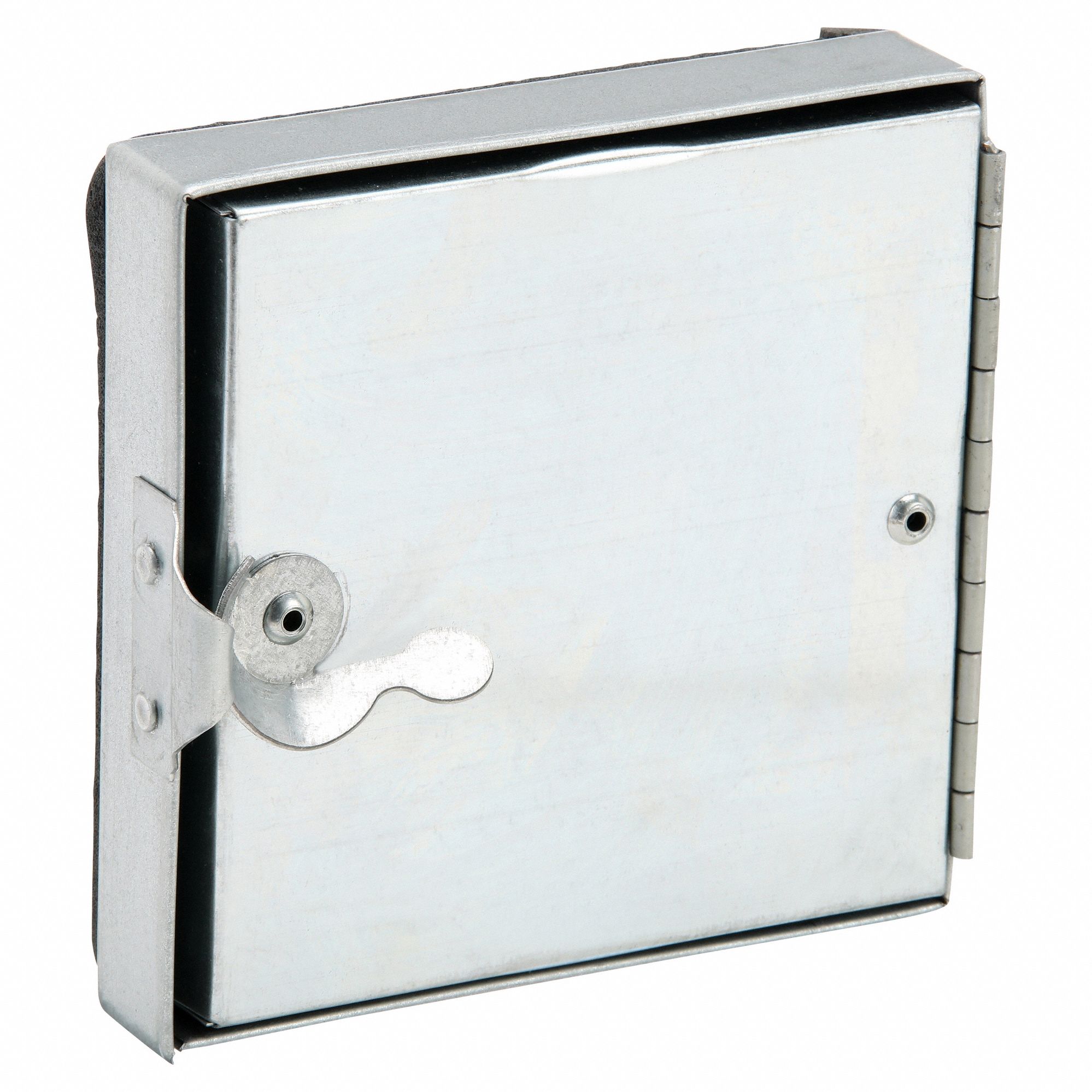 Duct Access Door: 6 in x 6 in, 24 ga, Steel, Single Cam, Tab-In Hinge, 175°F Max Temp Rating