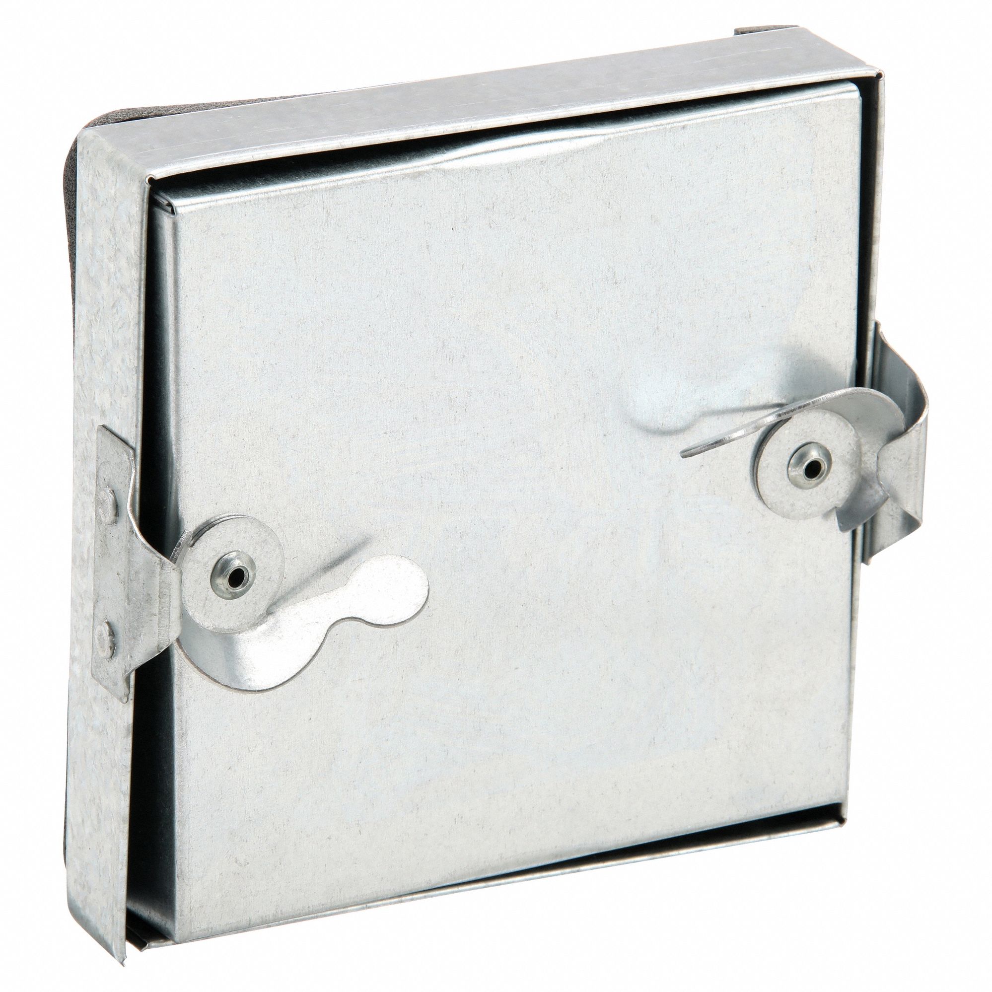 Duct Access Door: 6 in x 6 in, 24 ga, Steel, Double Cam, Tab-In Hinge, 175°F Max Temp Rating