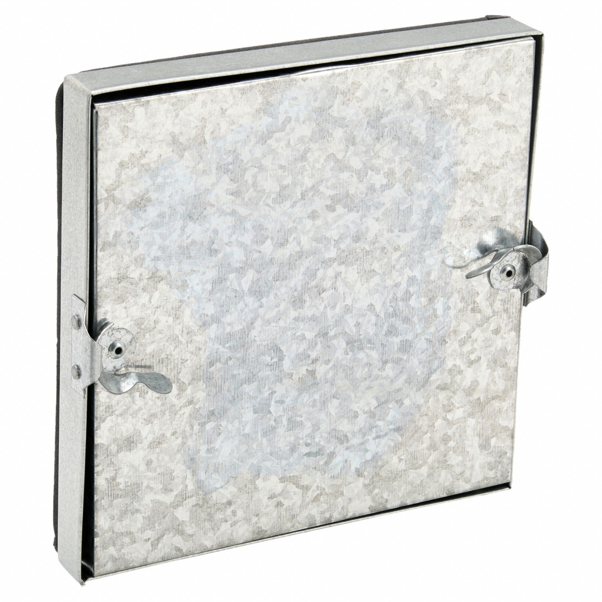 Duct Access Door: 10 in x 10 in, 24 ga, Steel, Double Cam, Tab-In Hinge, 175°F Max Temp Rating