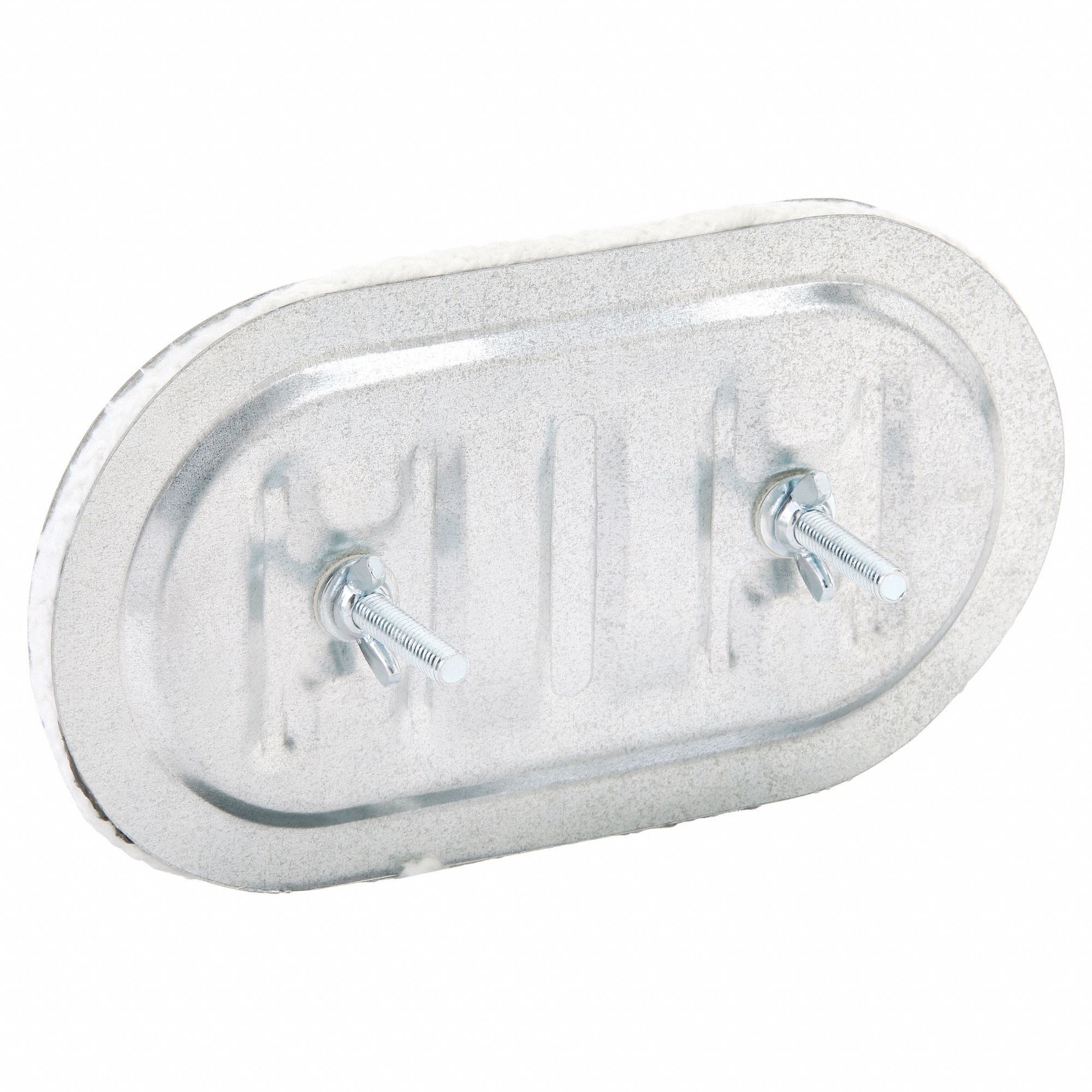 Duct Access Door: 4 in x 8 in, 16 ga, Steel, Thumbscrews, 2, 300°F Max Temp Rating, 2 Mounting Stud