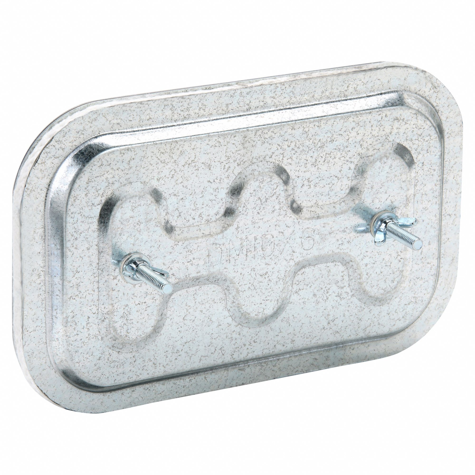 Duct Access Door: 6 in x 10 in, 16 ga, Steel, Thumbscrews, 2, 300°F Max Temp Rating, 2 Mounting Stud