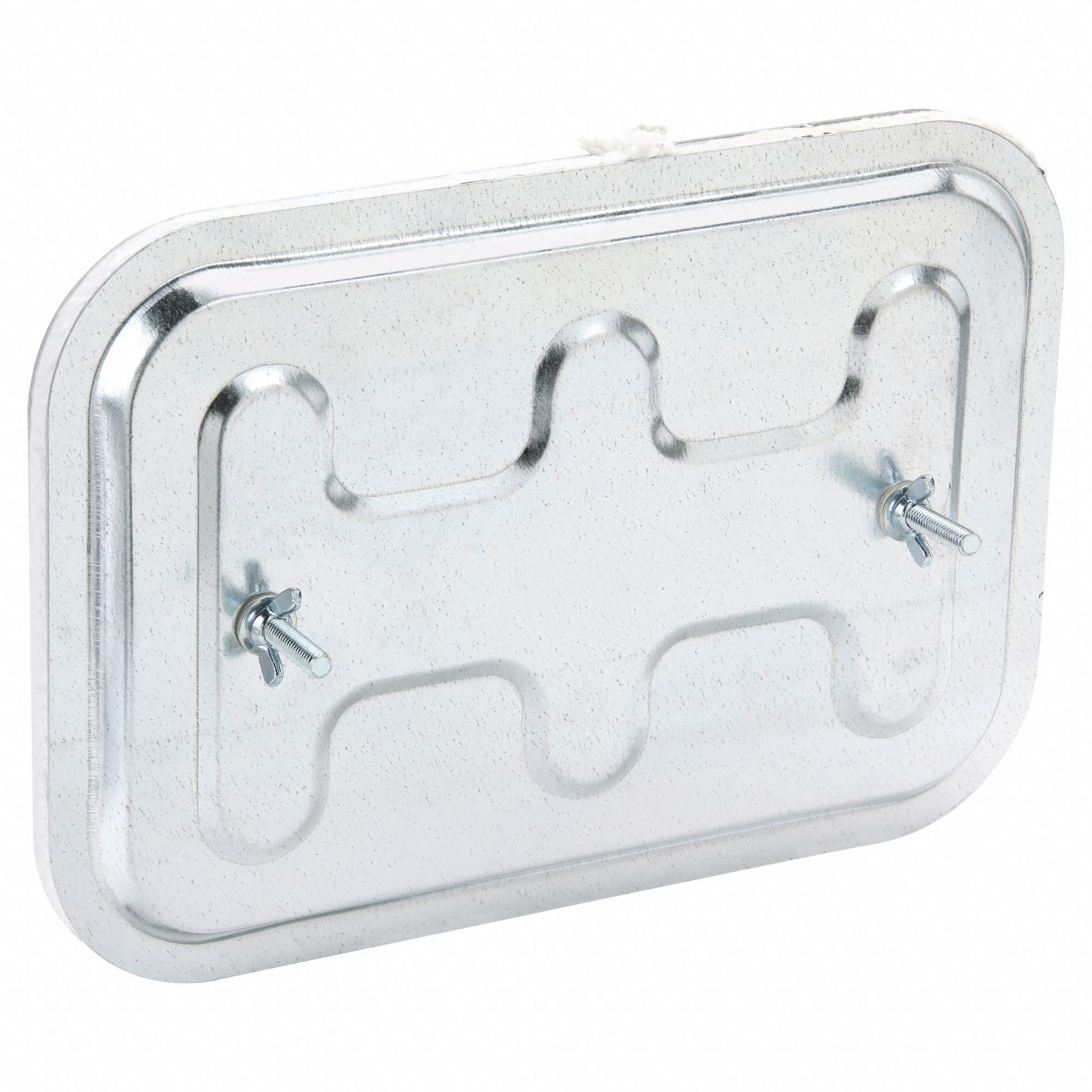 Duct Access Door: 8 in x 12 in, 16 ga, Steel, Thumbscrews, 2, 300°F Max Temp Rating, 2 Mounting Stud