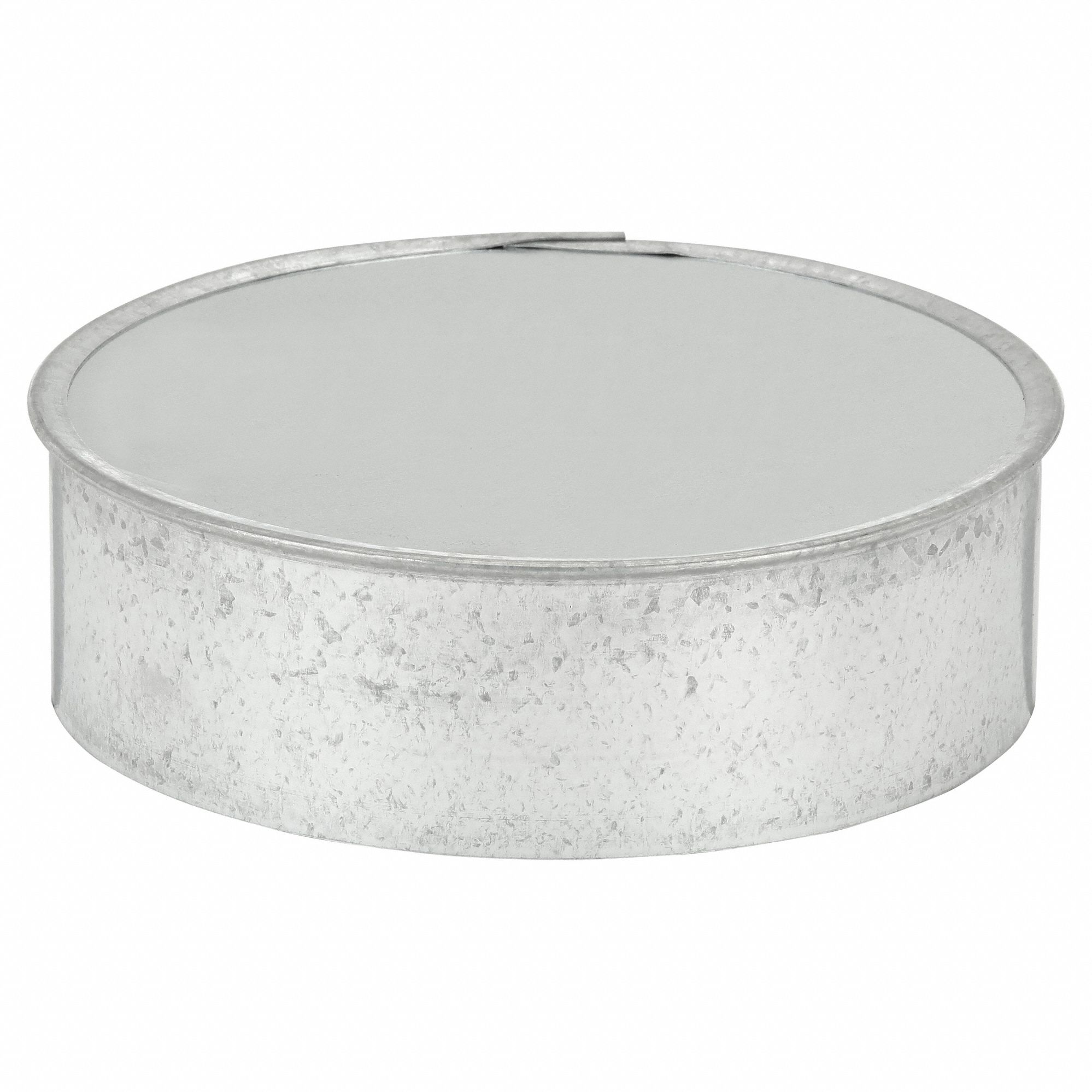 End Cap: Steel, For 6 in Dia, 2 in Lg, 6 in Inlet Dia, 26 ga Material Thick