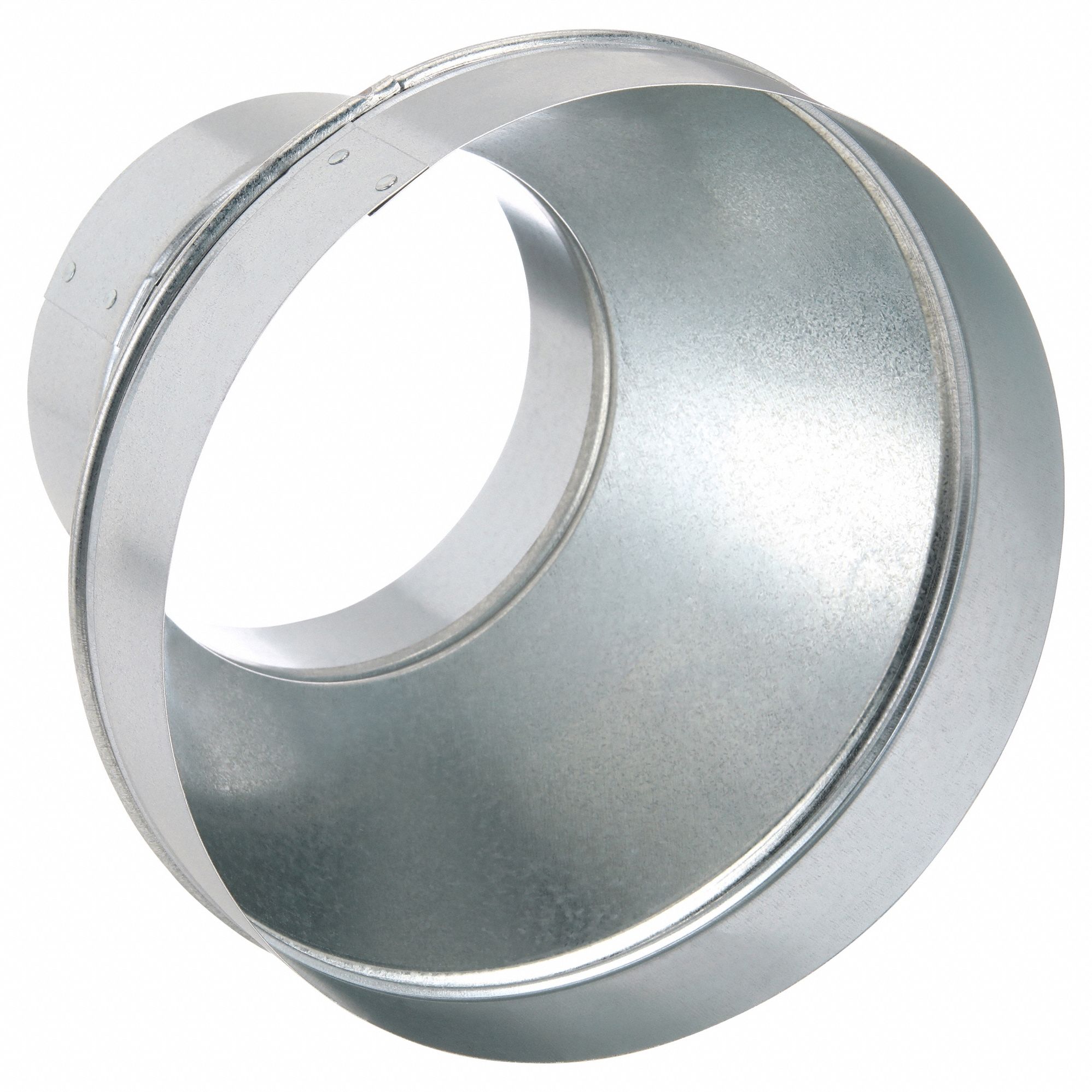 Duct Reducer: Steel, For 10 in Dia, 8 in Lg, 10 in Inlet Dia, 6 in Outlet Dia, 26 ga Material Thick