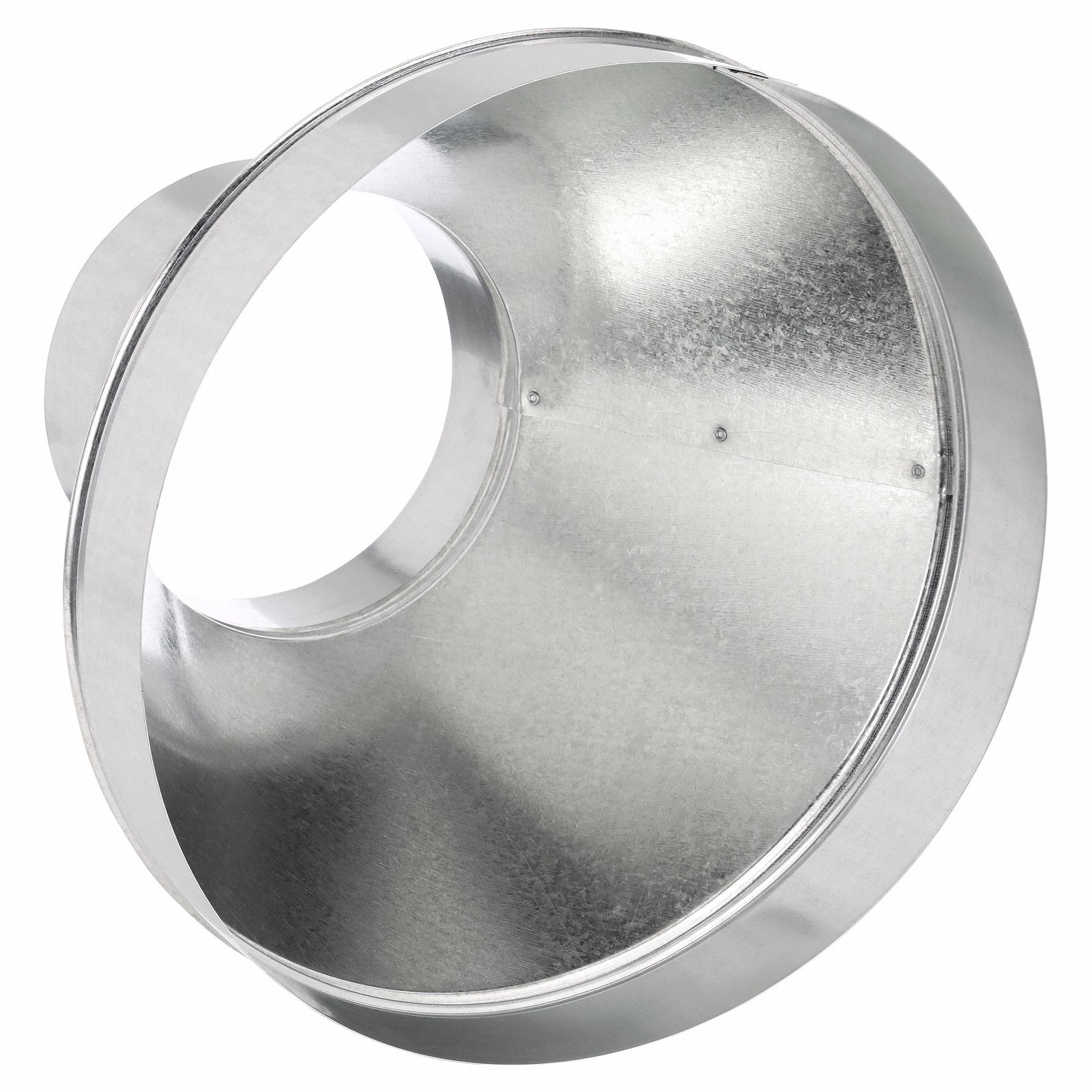 Duct Reducer: Steel, For 12 in Dia, 10 in Lg, 12 in Inlet Dia, 6 in Outlet Dia, 26 ga Material Thick