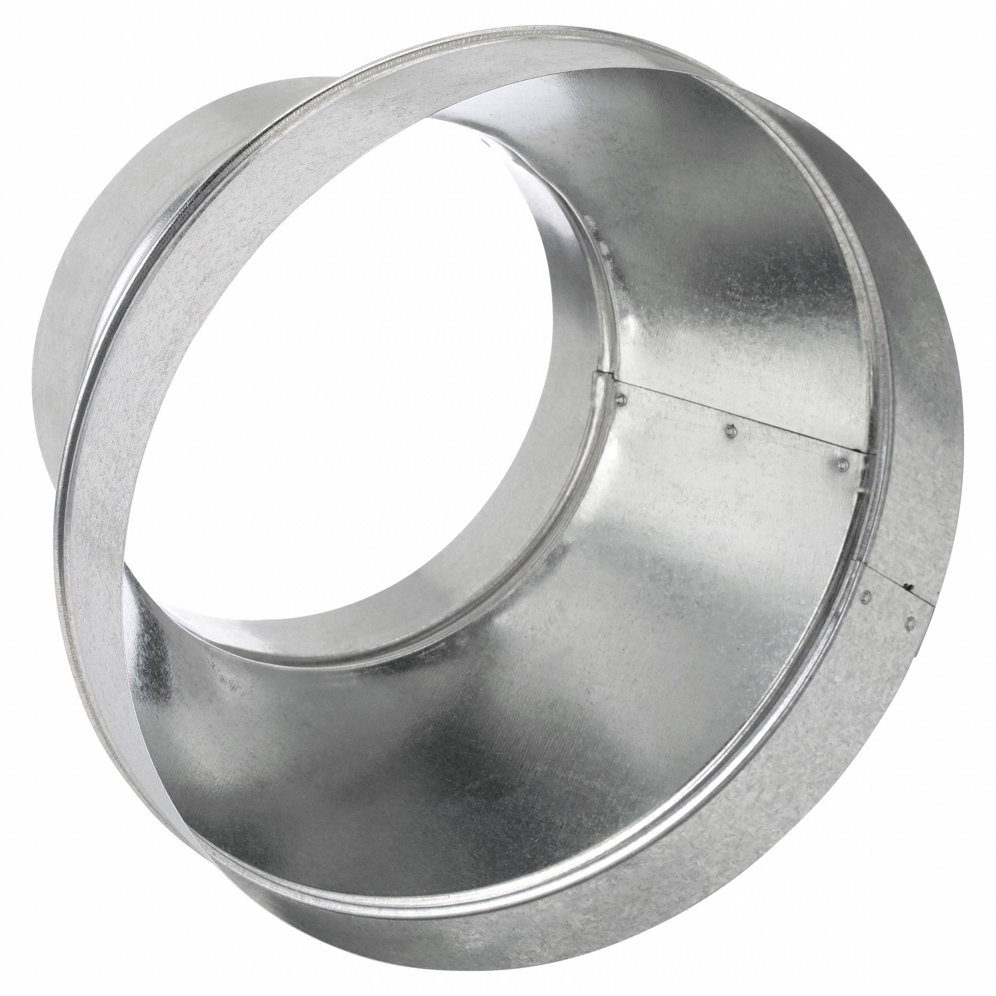 Duct Reducer: Steel, For 12 in Dia, 8 in Lg, 12 in Inlet Dia, 8 in Outlet Dia, 26 ga Material Thick