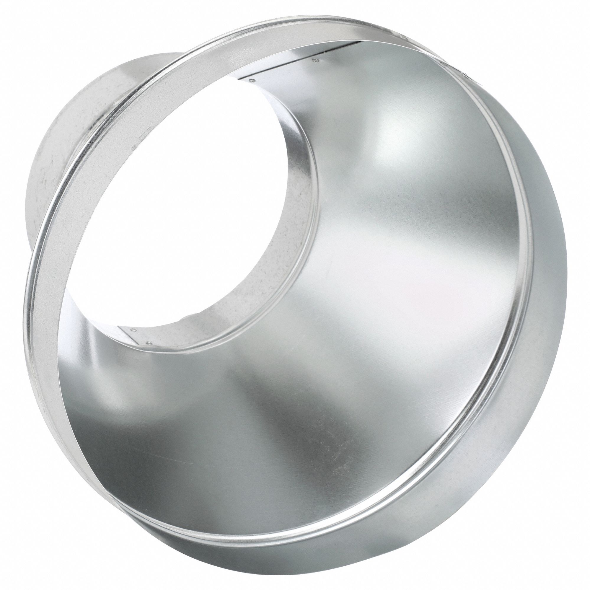 Duct Reducer: Steel, For 14 in Dia, 8 in Lg, 14 in Inlet Dia, 10 in Outlet Dia, 26 ga Material Thick