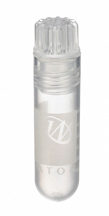 Cryogenic Vial: HDPE, 0.06 fl oz Capacity - oz, 2 mL Capacity - mL, Natural, Cryogenic, Non-Sterile