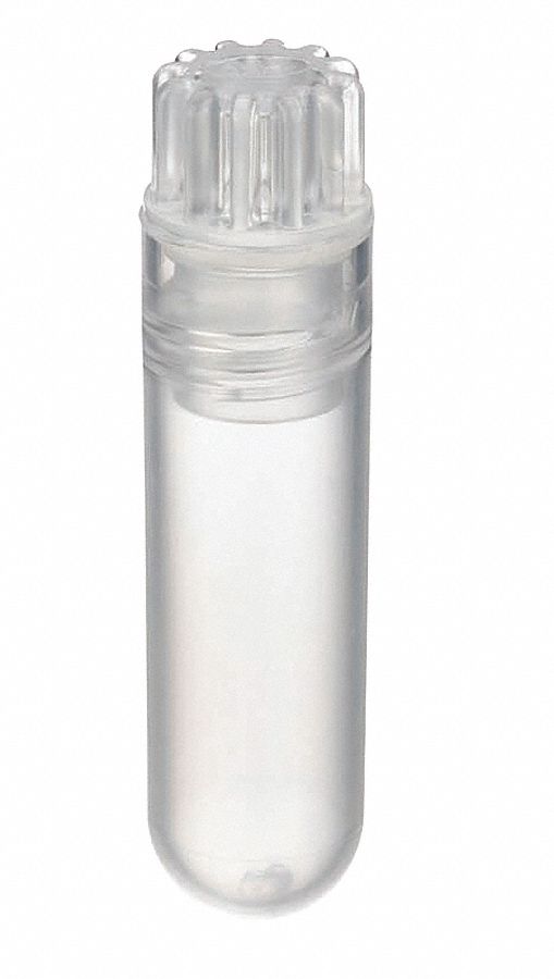 Cryogenic Vial: HDPE, 0.06 fl oz Capacity - oz, 2 mL Capacity - mL, Natural, Cryogenic, Non-Sterile