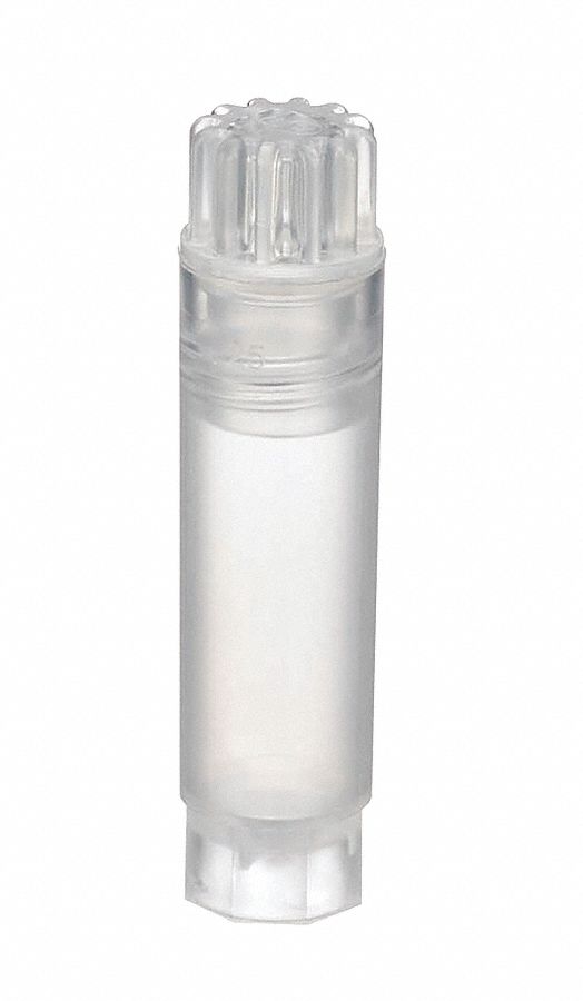 Cryogenic Vial: HDPE, 0.06 fl oz Capacity - oz, 2 mL Capacity - mL, Natural, Cryogenic, Non-Sterile