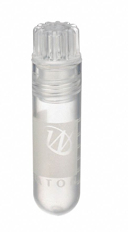 Cryogenic Vial: HDPE, 0.06 fl oz Capacity - oz, 2 mL Capacity - mL, Natural, Cryogenic, Sterile