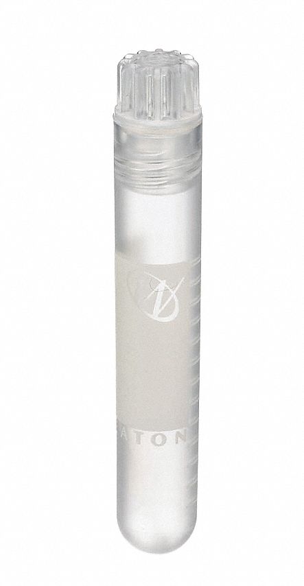 Cryogenic Vial: HDPE, 0.13 fl oz Capacity - oz, 4 mL Capacity - mL, Natural, Cryogenic, Sterile
