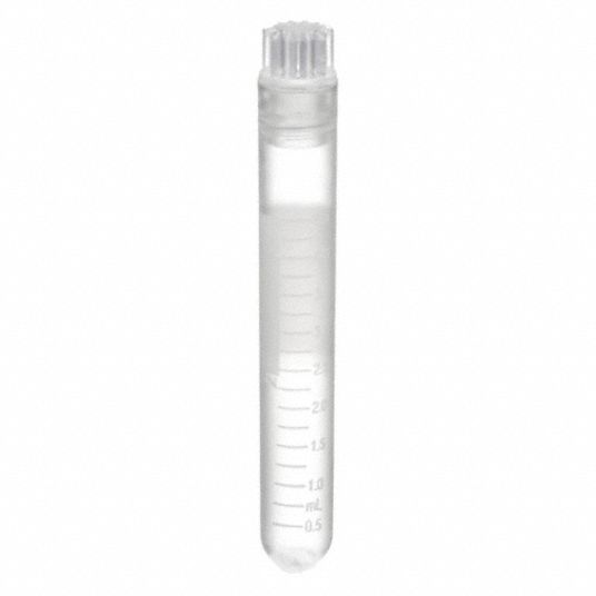 Polyethylene, 0.16 fl oz Capacity - English, Cryogenic Vial - 6EMR3 ...