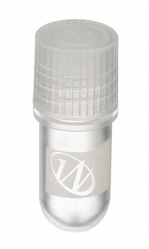 Cryogenic Vial: HDPE, 0.04 fl oz Capacity - oz, 1.2 mL Capacity - mL, Natural, Cryogenic, Sterile