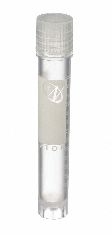 Cryogenic Vial: HDPE, 0.13 fl oz Capacity - oz, 4 mL Capacity - mL, Natural, Cryogenic, Sterile
