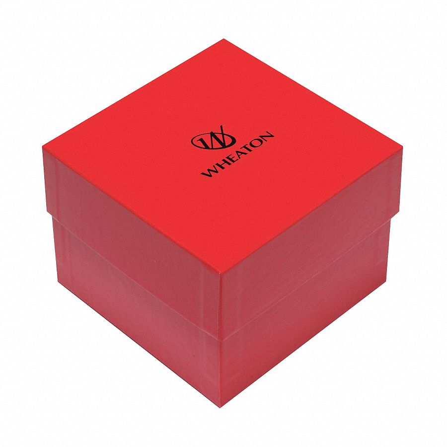 Cryogenic Vial Freezer Box: 130 mm Overall Lg, 130 mm Overall Wd, Fiberboard