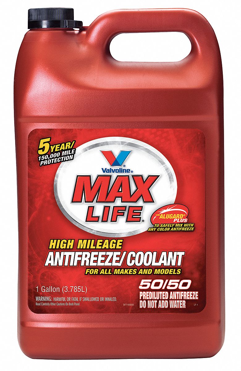 Antifreeze Coolant, 1 gal, Plastic Bottle, Dilution Ratio : Pre-Diluted, -36 °F Freezing Point (F)