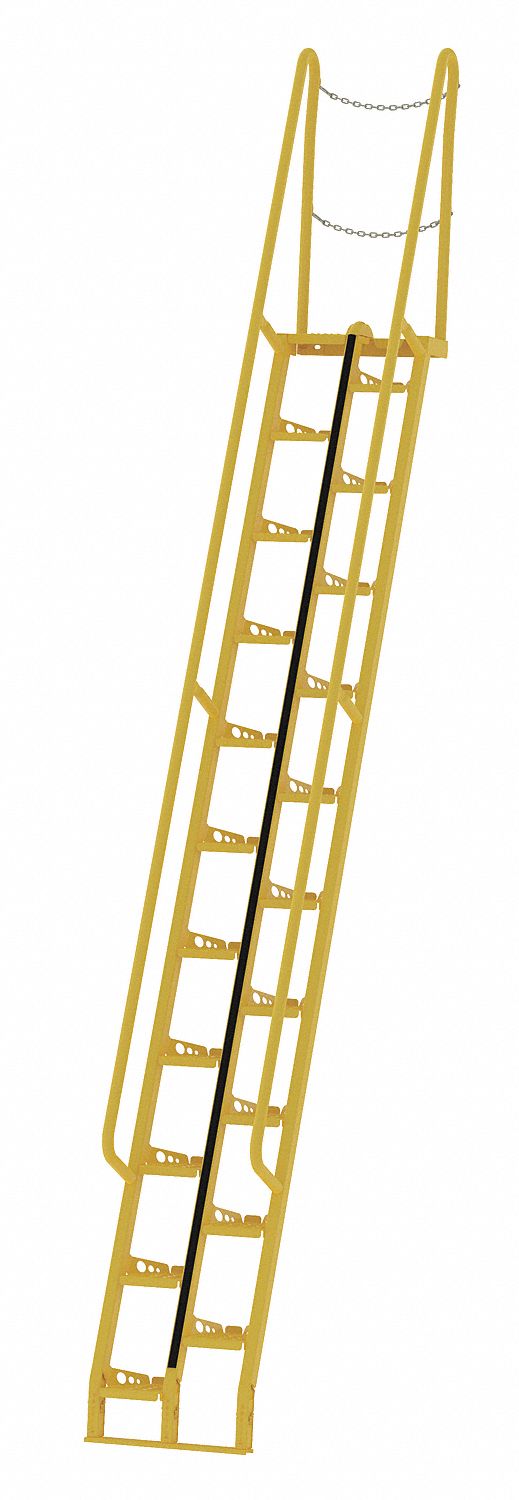 VESTIL, 16.5 ft Overall Ht, Steel, Alternating Tread Stairs - 6EPF3|ATS ...