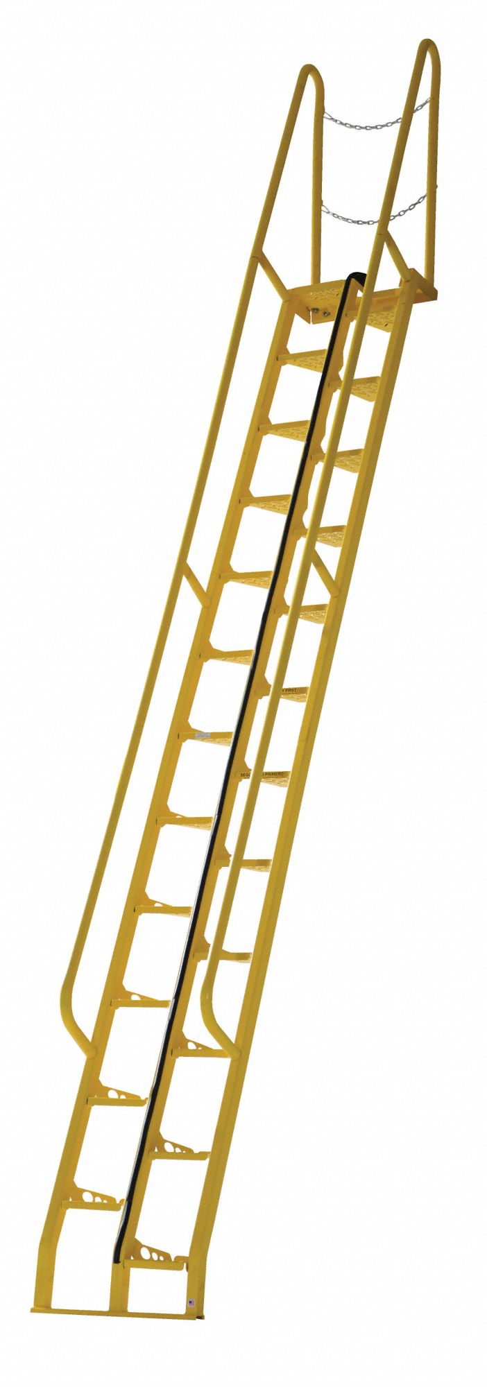 VESTIL Steel Alternating Tread Stairs, 168 in Top Step Height, 350 lb