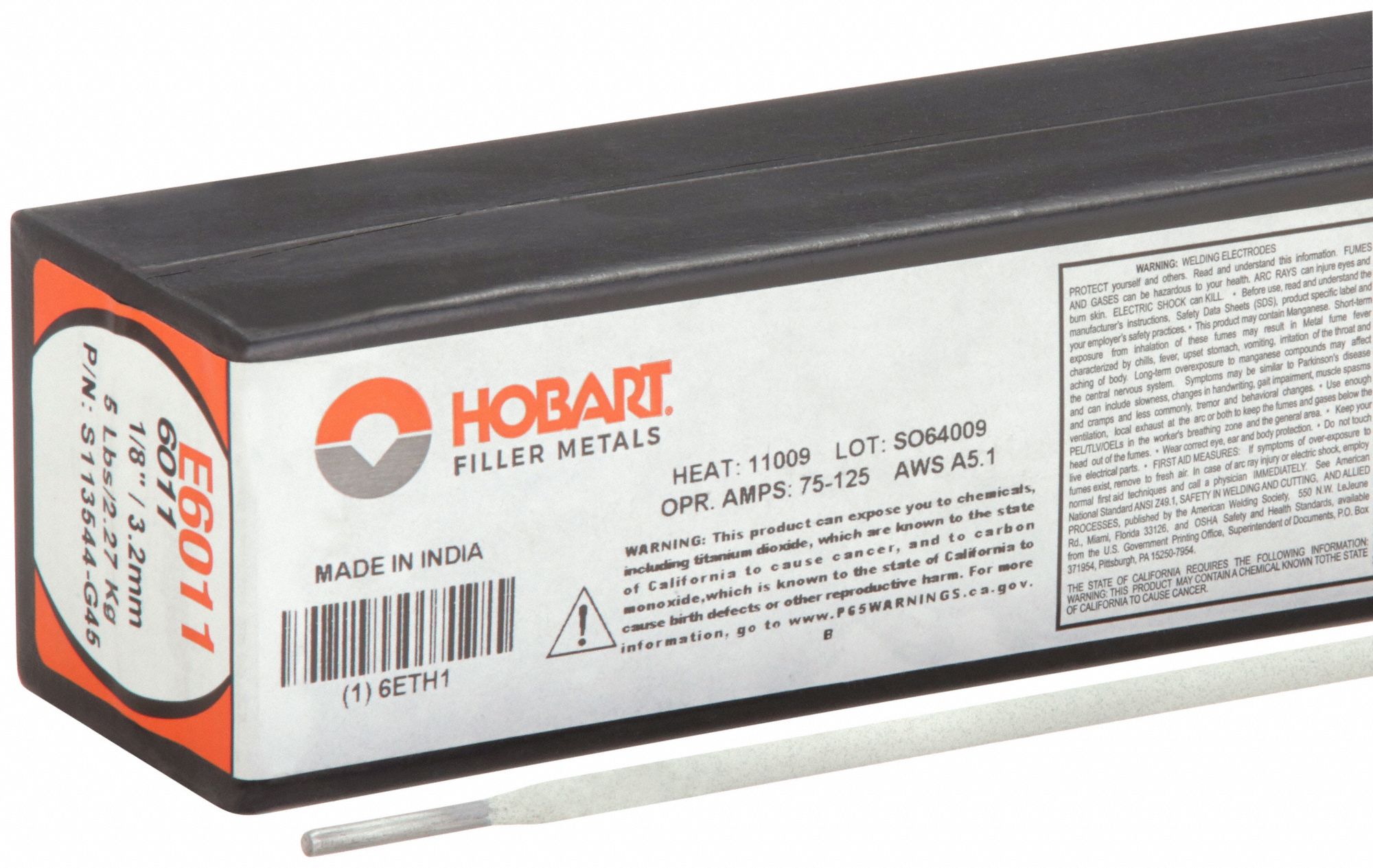 HOBART, Carbon Steel, E6011, Stick Electrode 6ETH16ETH1 Grainger