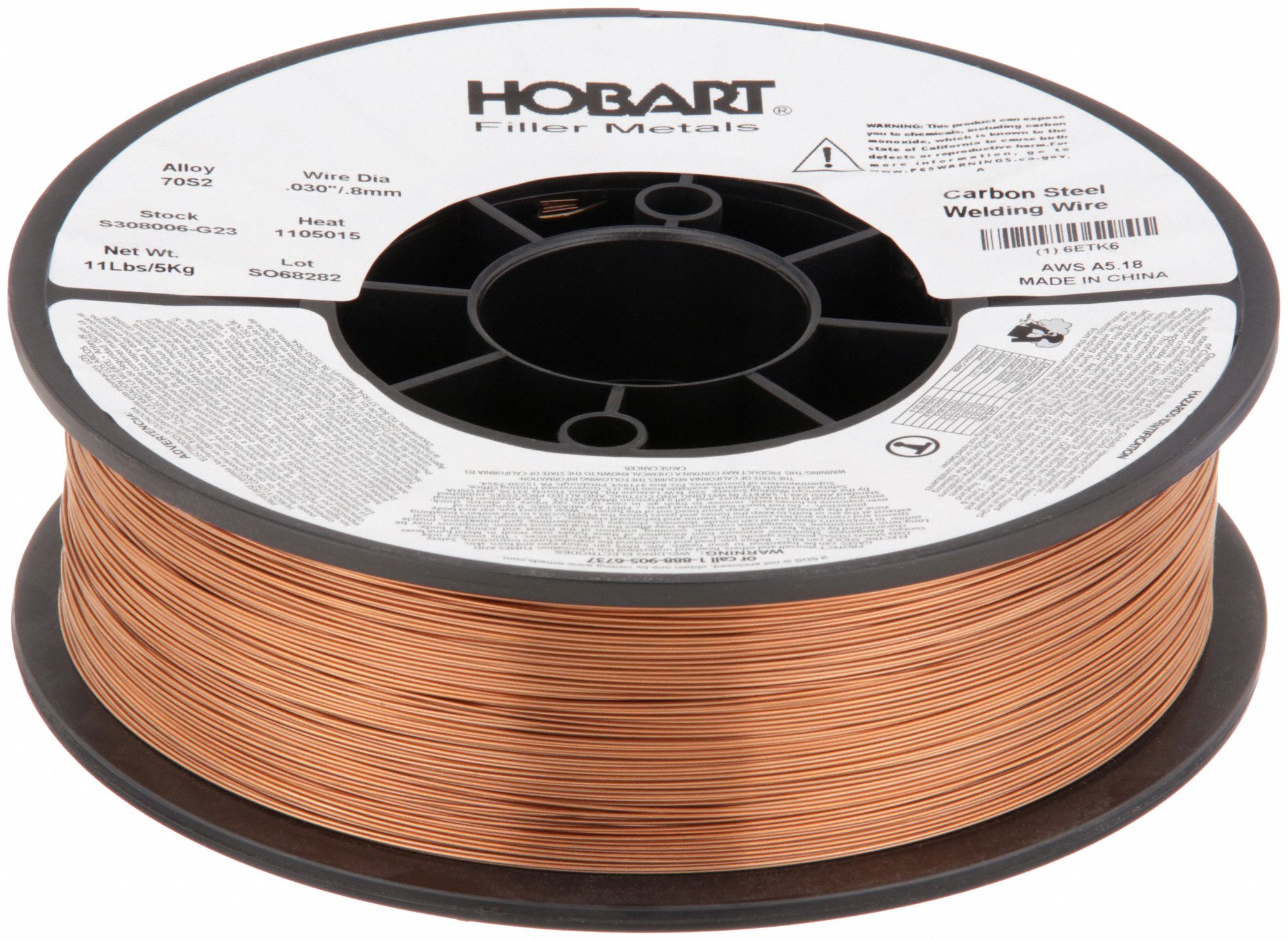 Carbon Steel, ER70S2, MIG Welding Wire 6ETK6S308006G23 Grainger