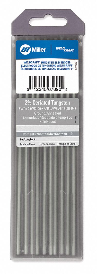 6ETP8 - Tungsten Electrode Ceriated 1/8 In. PK10