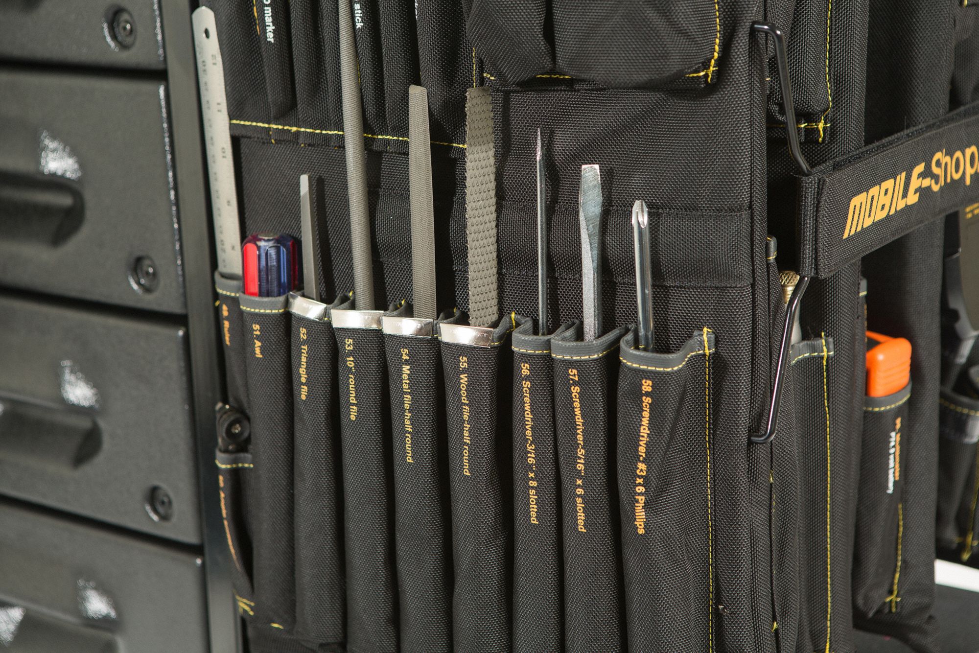 MOBILE SHOP Tool Cart, Pro Model 149 Pieces, Metric/SAE, Cart 6ETU8