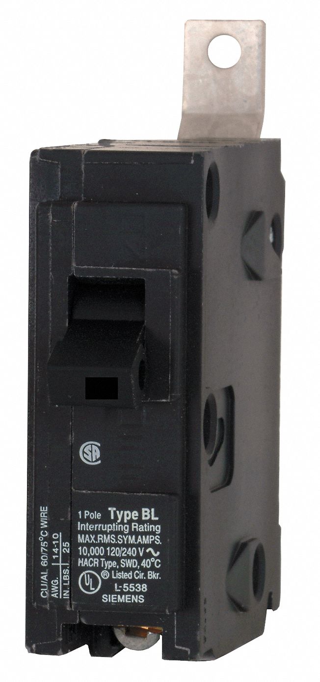 Miniature Circuit Breaker: 50 A Amps, 120/240V AC, 1 Poles, Std