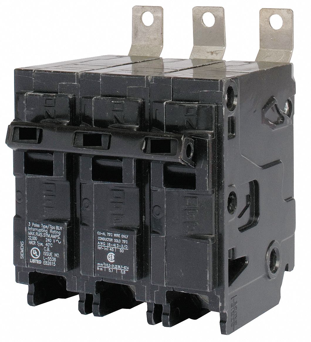 Miniature Circuit Breaker: 45 A Amps, 240V AC, 3 Poles, Std